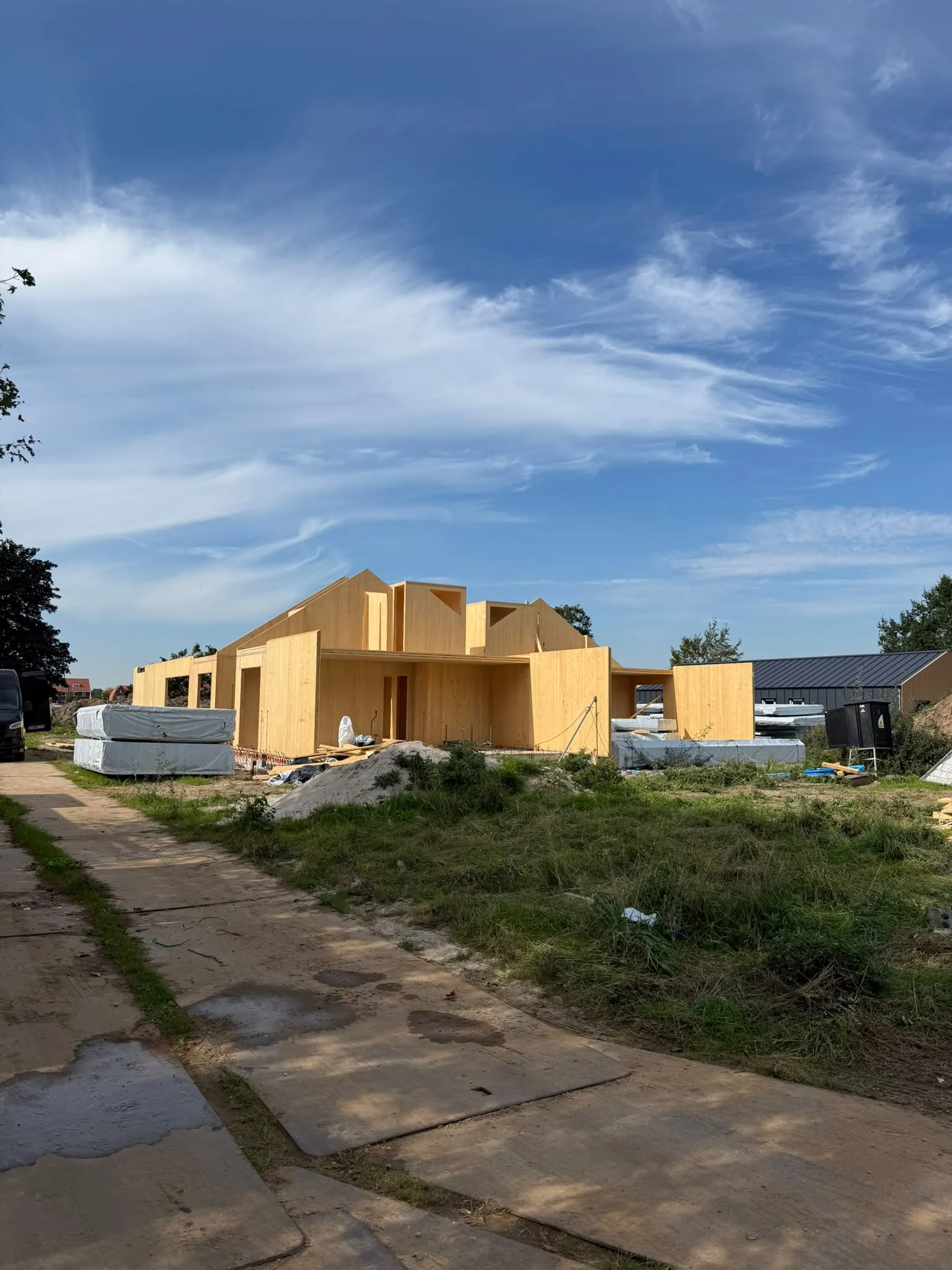 Ruwbouw in CLT van project Schipbrug